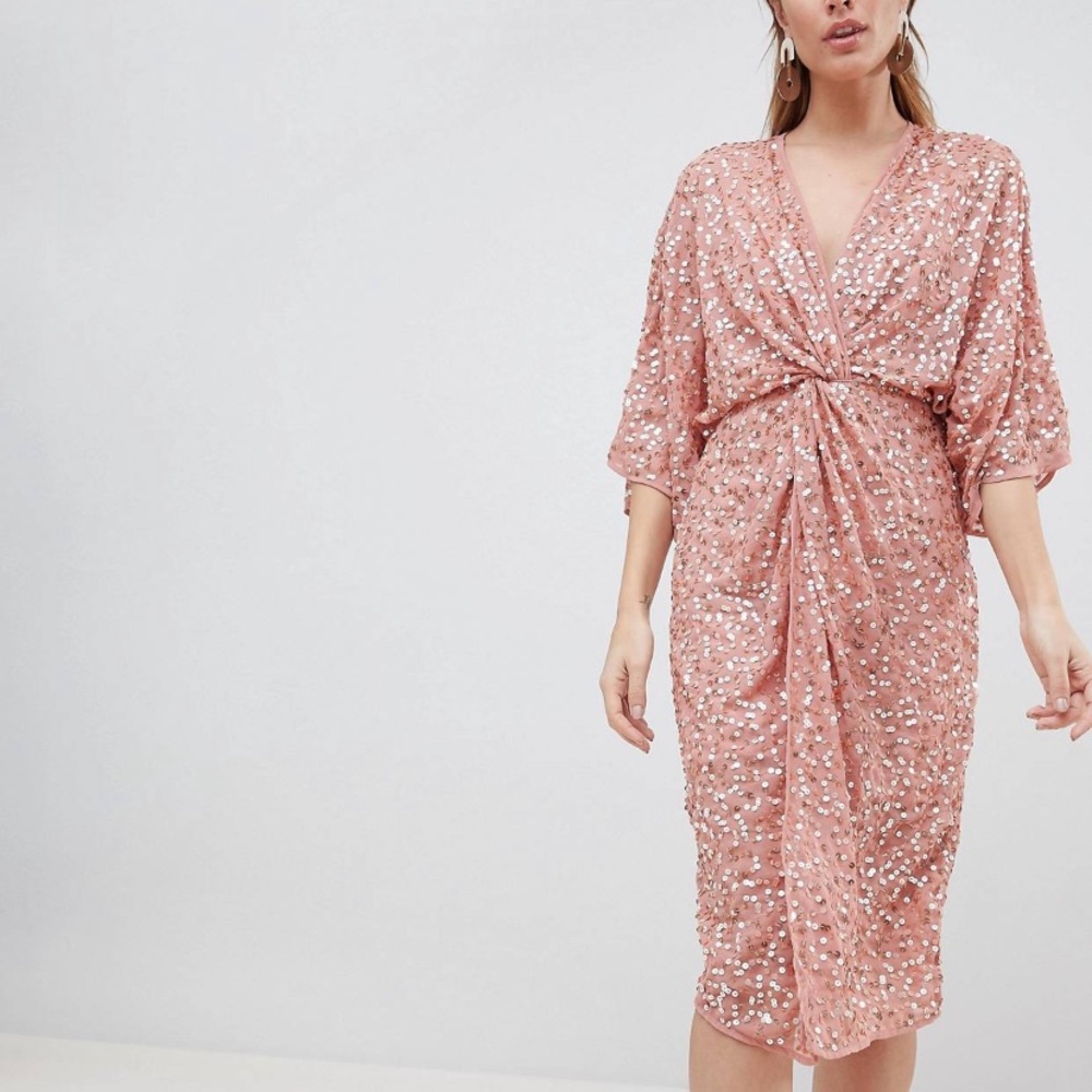 ASOS Rose Pink Sequin Dress